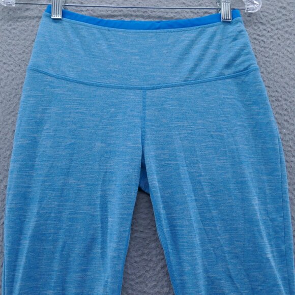 Prana Womens Cropped Athletic Legging‎ Small Blue Hem Cutout Workout Yoga - Picture 4 of 15